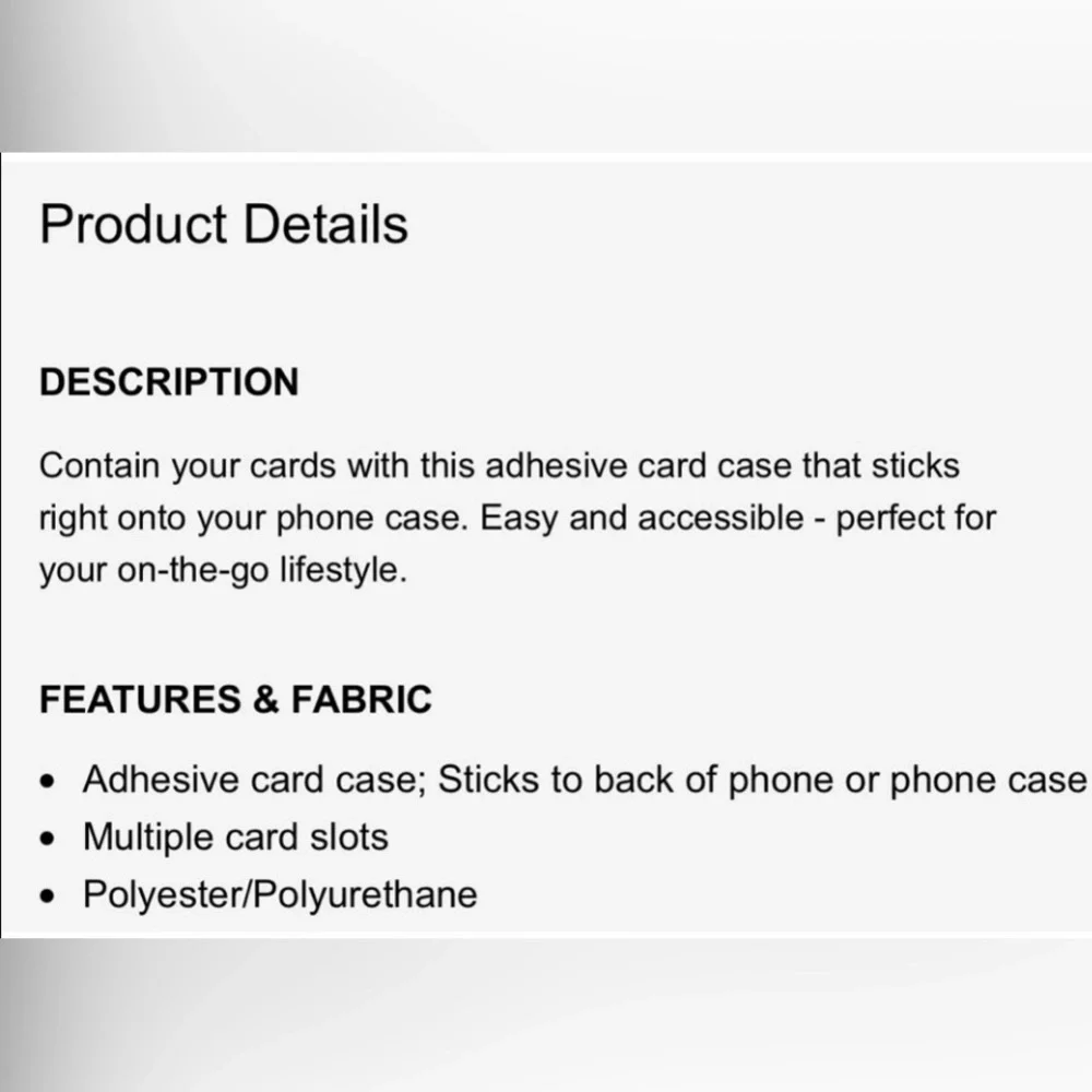 Express phone cardholder